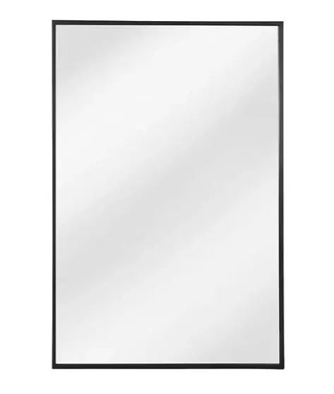 Avening Rectangular Wall Mirror 120x80cm - Ebony Iron