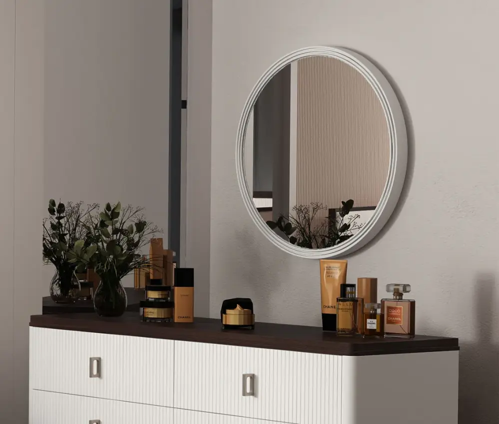 Carena - Round Mirror - Slate