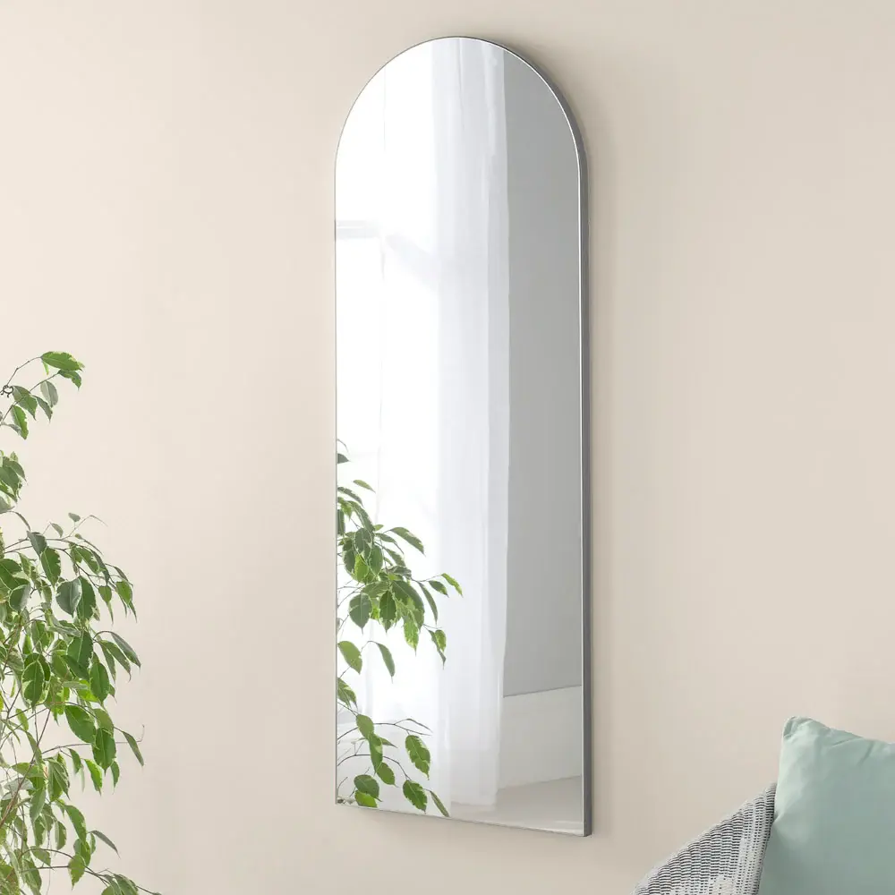 Cora Arched Mirror 120x45cm - Platinum