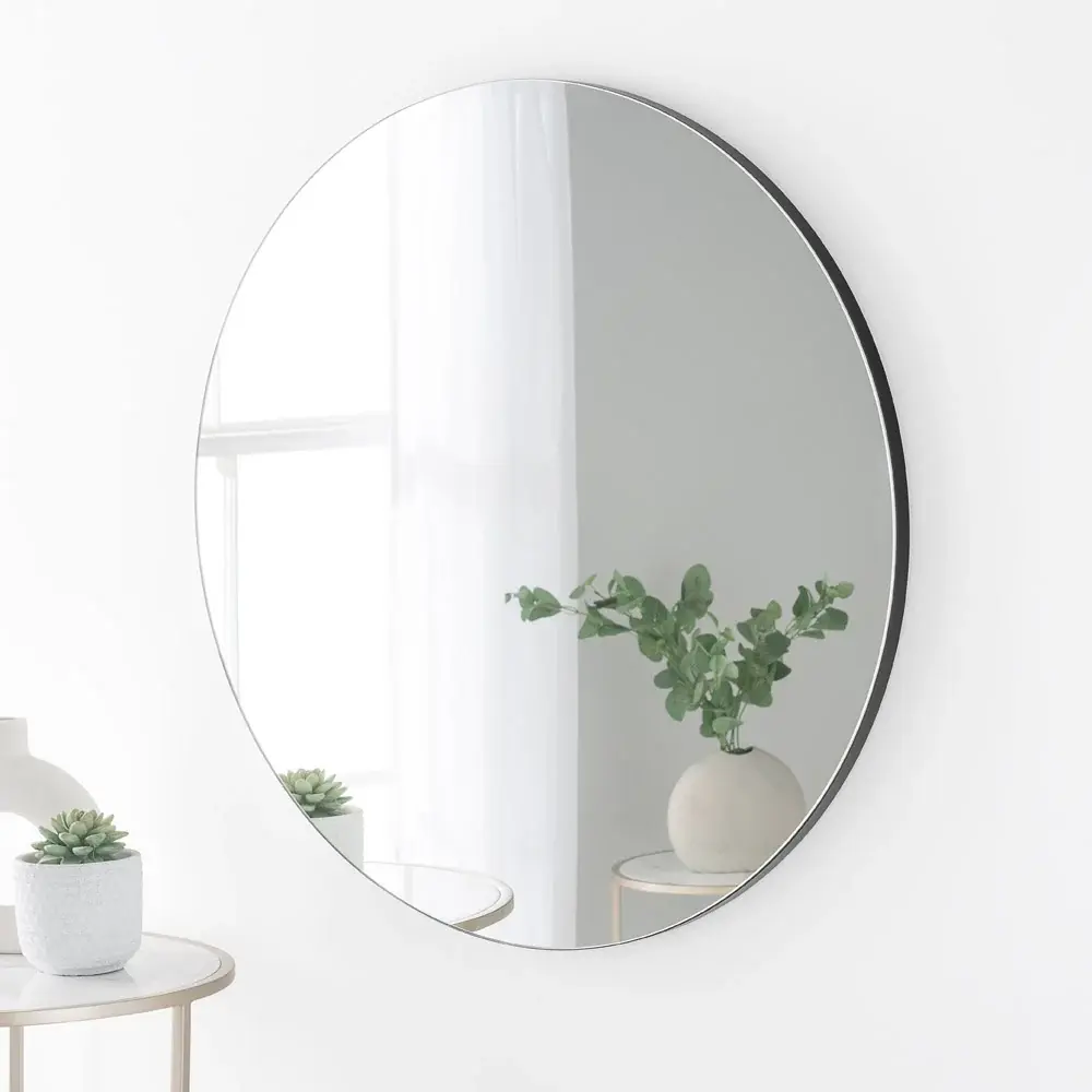 Cora Round Wall Mirror 50cm - Onyx