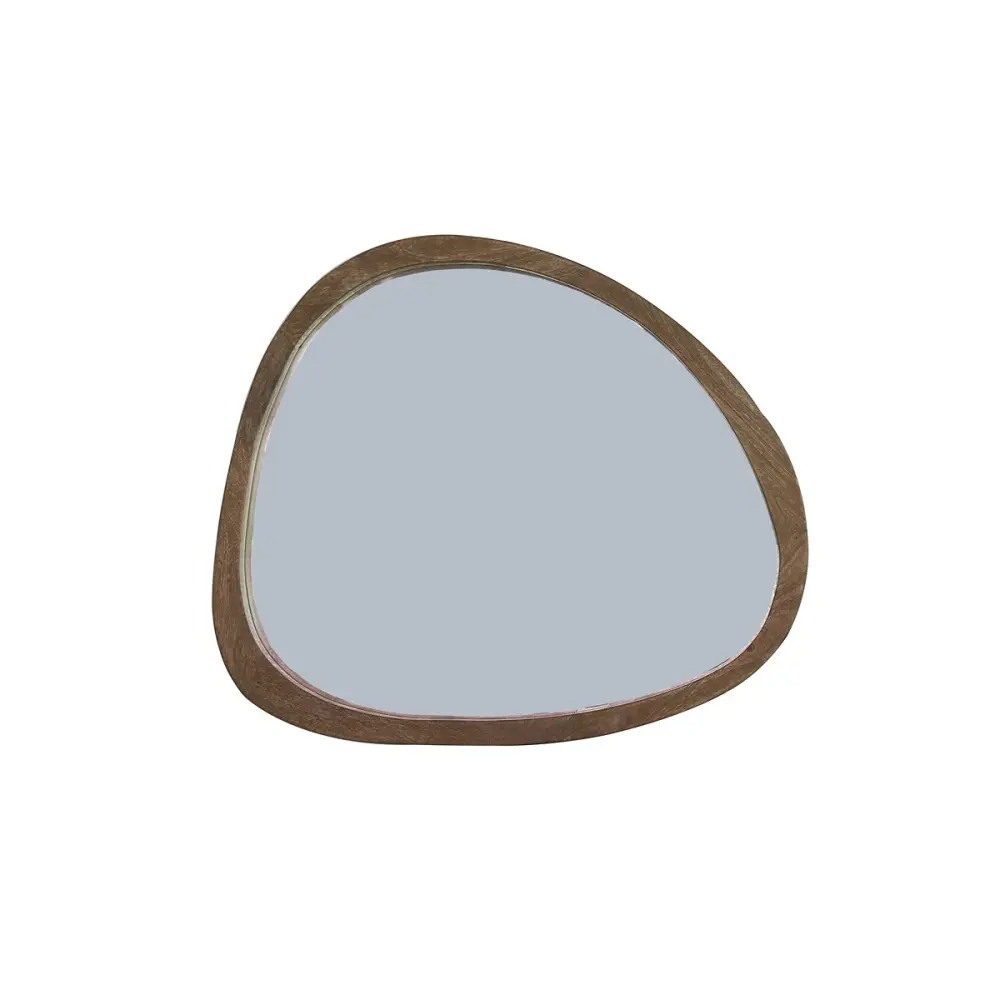Distressed Wood Frame Sonora Mirror - Ebony Brown