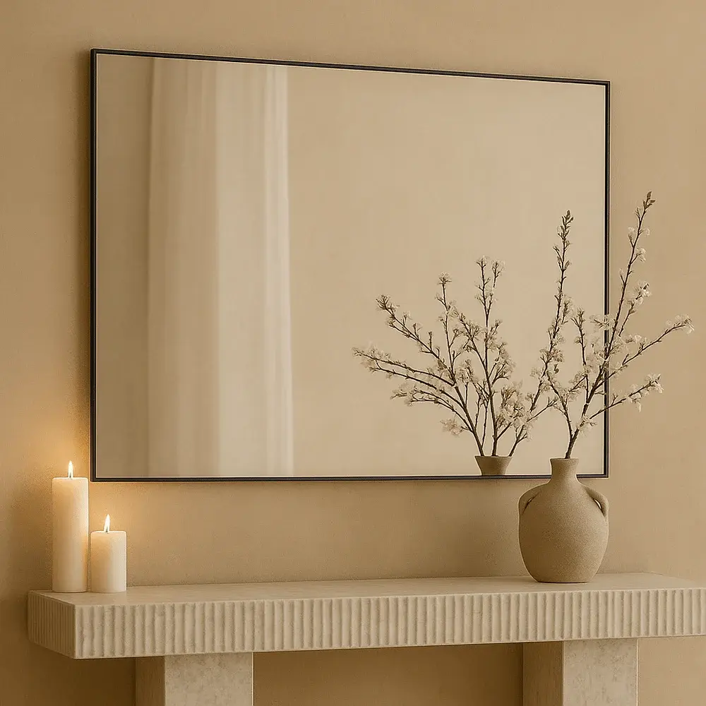Hesse Wall Mirror - Ebony - 24 x 36 Inches