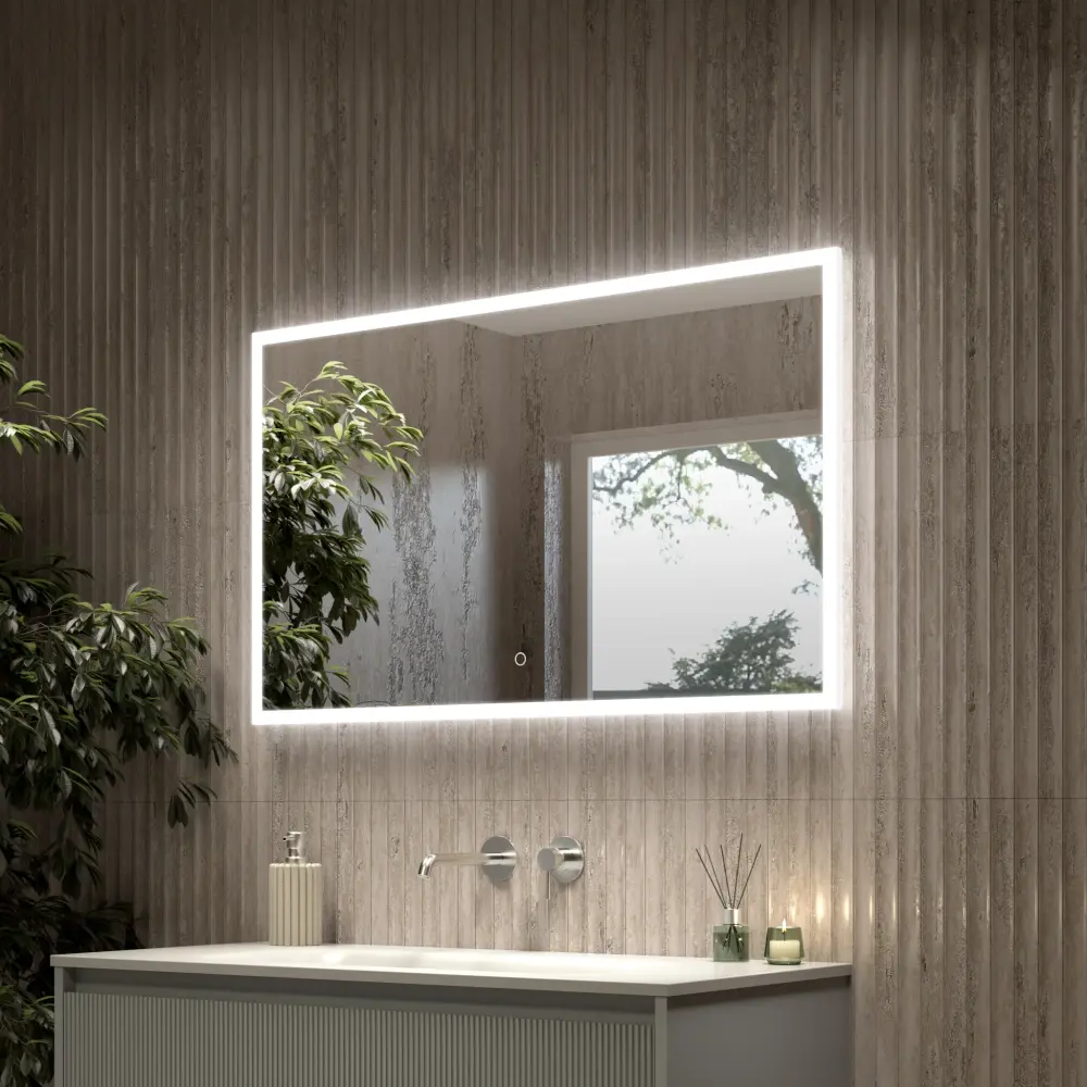 Roscetto Backlit LED Steam No-cost Mirror - 1000x600mm