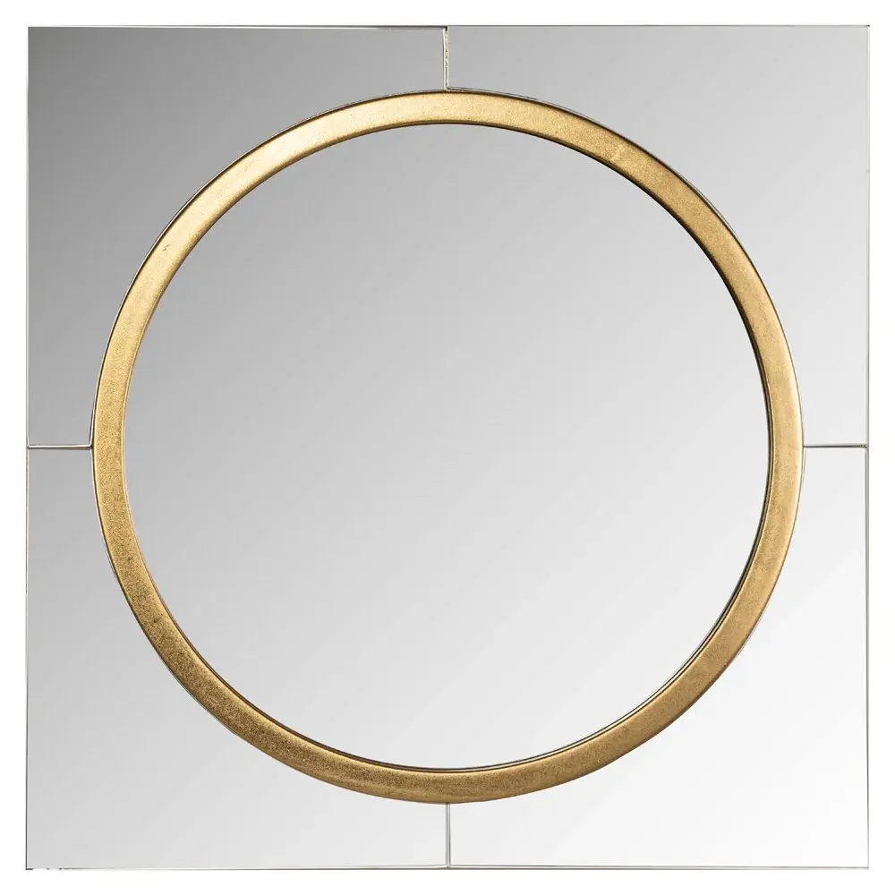Rustic Farmhouse Briana Mirror - Black & Gilded