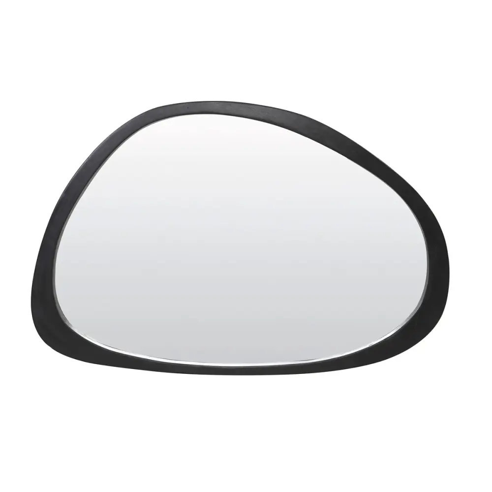 Sonora Wooden Mirror - Jet-black Bathroom Vanity