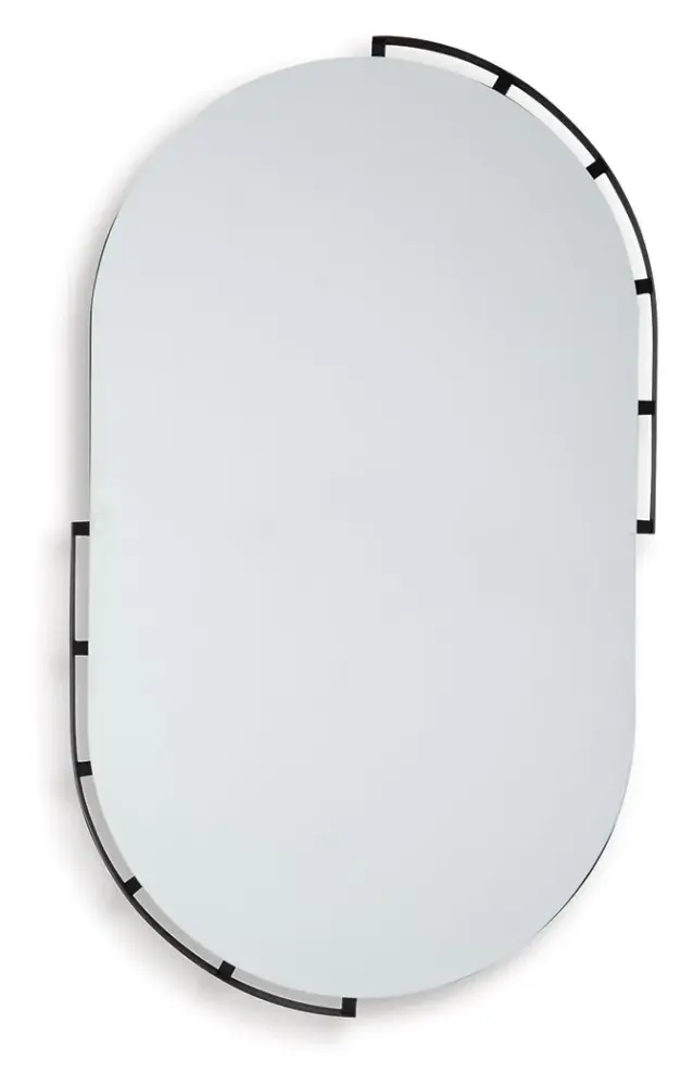 Sunburst Metal Valkings - Accent Mirror - Ebony