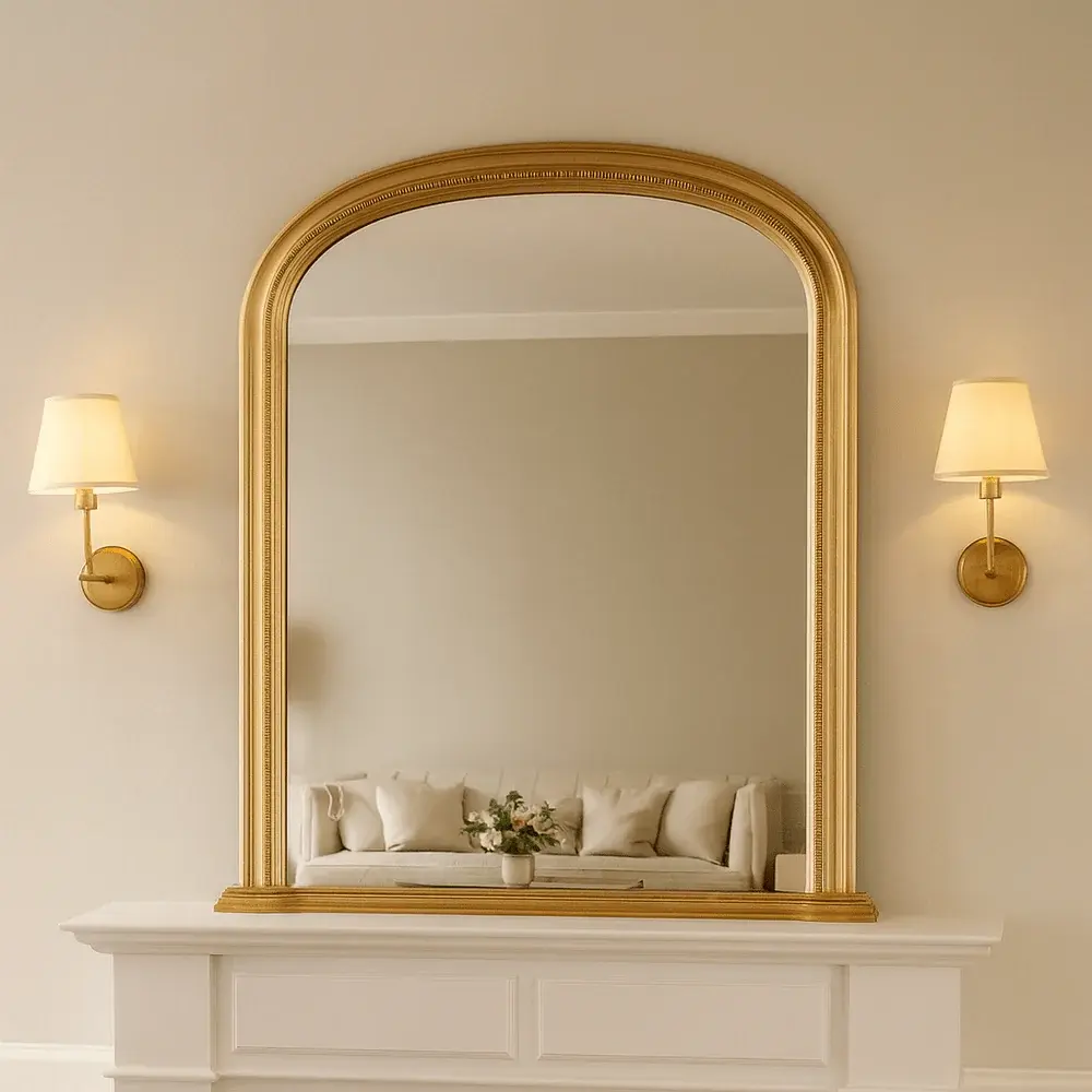 Yidu Arched Wall Mirror - Amber Shatter-Resistant Glass