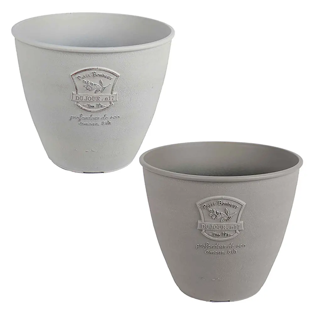 Antique-Looking Round Pot, 10.4'' (Choice between 2 Colors)