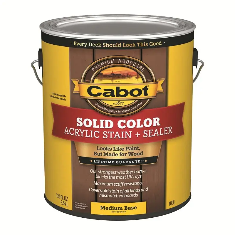 Cabot 140.0001808.007 Well-built Stain, Low Luster, Medium Base, Liquid, 1 gal