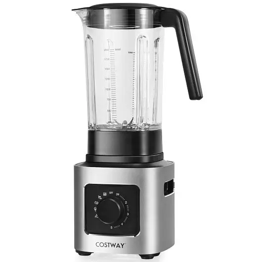 Costway Advanced 1500W 5, Speed Countertop Smoothie Blender 5 Presets and 68oz Tritan Jar, Silver, ES10061US-SL