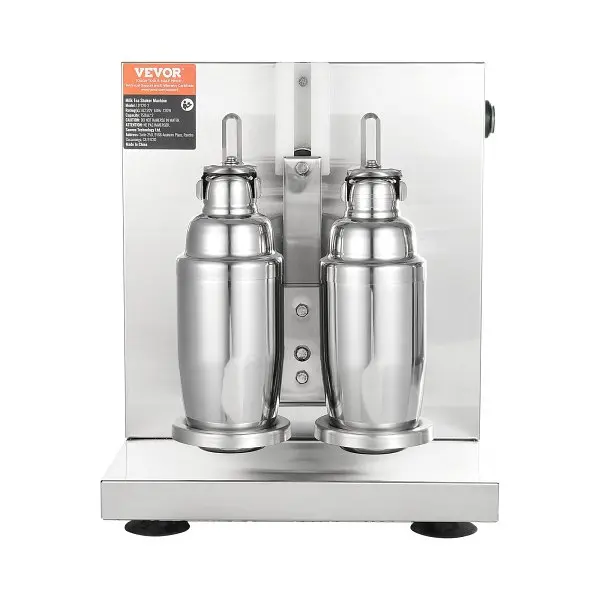 VEVOR Double Head Milkshake Maker Machine, 120W Commercial Milk Tea Shaker Machine, 750 ml Stainless Tool Steel Cup, SBNCY...