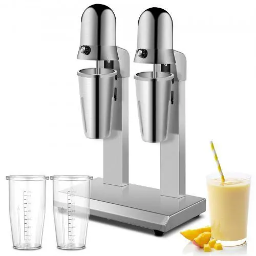 VEVOR Milkshake Maker, Double-Head Milkshake Machine, 360W Milkshake Mixer, Malt Maker, STNXJHHYTKM000001V1