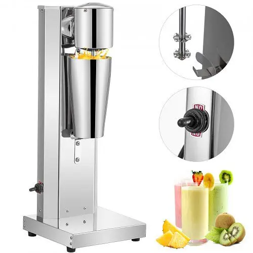VEVOR Milkshake Maker Kit, Stainless Steel Electric Milkshake Maker, 180W Milkshake Machine, Single Head Timeless Milkshak...