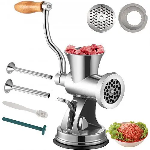 VEVOR Oversized Meat Grinder Manual 304 Stainless Steel Hand Operated Meat Grinder Multifunctional Crank Sausage, JRJBXGJR...