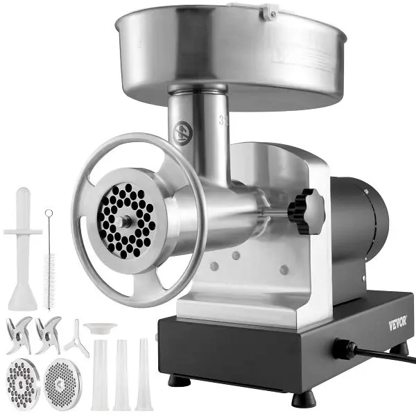 VEVOR Quality Heavy Duty Electric Meat Grinder 992 Lb/H Capacity 1100W Sausage Stuffer, DDJR1100W9903O5FOV1