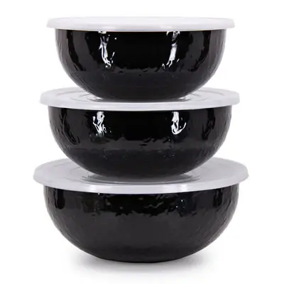 Solid Black Mixing Bowls