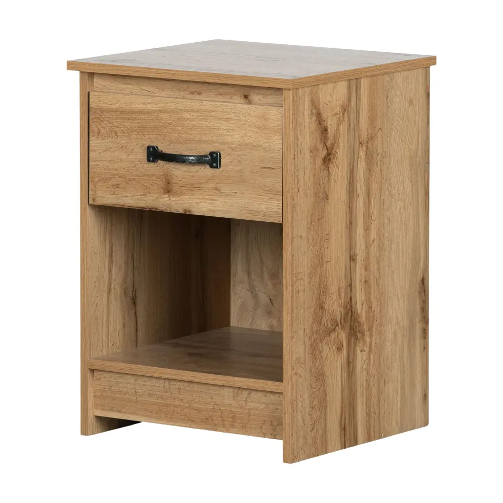 1-Drawer Nightstand - Tassio Nordik Oak Storage
