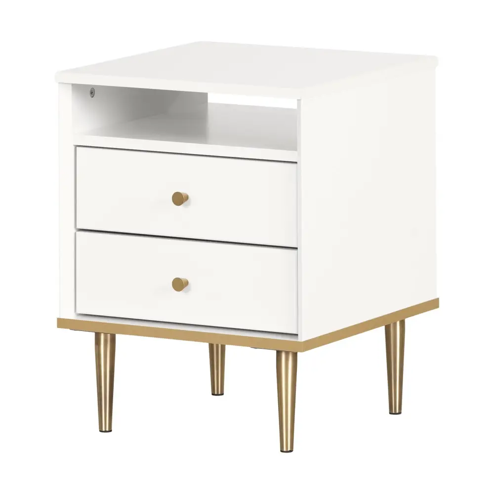 2-Drawer Nightstand - Dylane 100% White