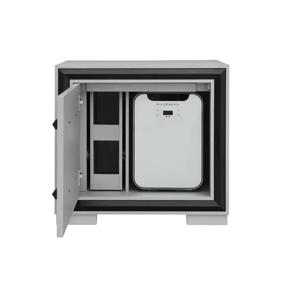 Adelaide - Nightstand Cooler And Speaker - Graphite / Black