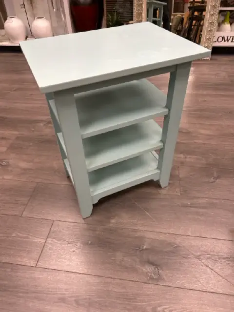 BLUE WOOD 4-TIER NIGHTSTAND