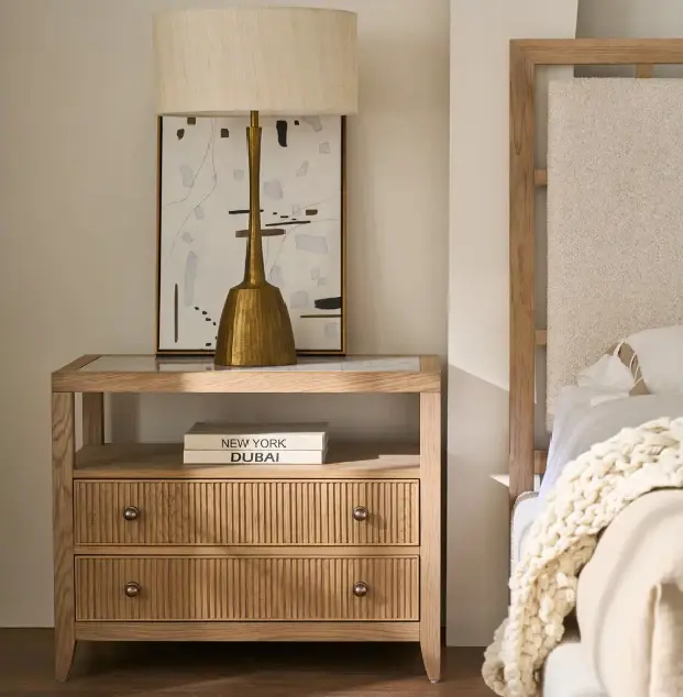 Carmen Two-Drawer Nightstand King Size