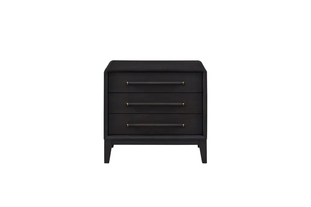 Certified Non-Toxic 3 Drawer Nightstand USB - Jet-black