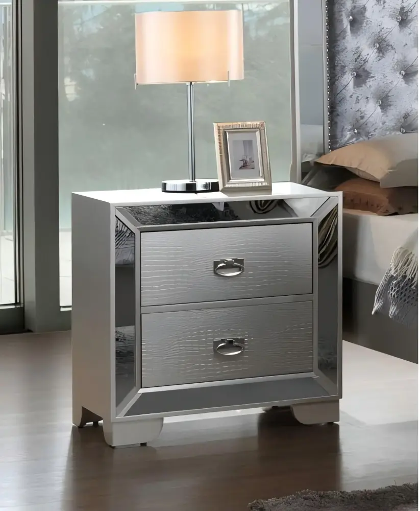 Contemporary Nightstand Versatility No-Squeak Design