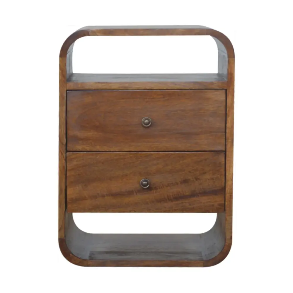 Curve Drawer Nightstand Guest Room