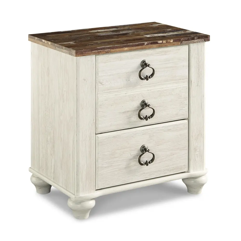 Diamond Modern Furniture Exclusive Design Willowton 2-Drawer Nightstand B267-92
