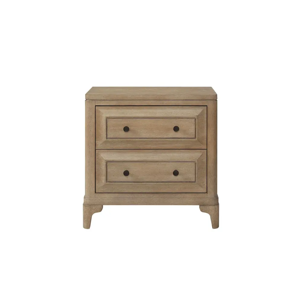 2 Drawer Nightstand - Sand No-Squeak Design