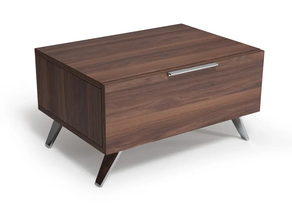 Floating Shelf Nova Domus Brooklyn Italian Current Walnut Nightstand