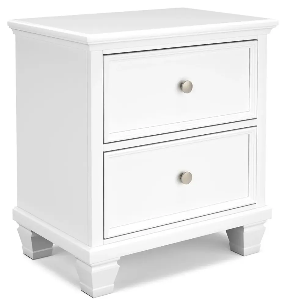 Fortman - Two Drawer Night Stand - Pearl
