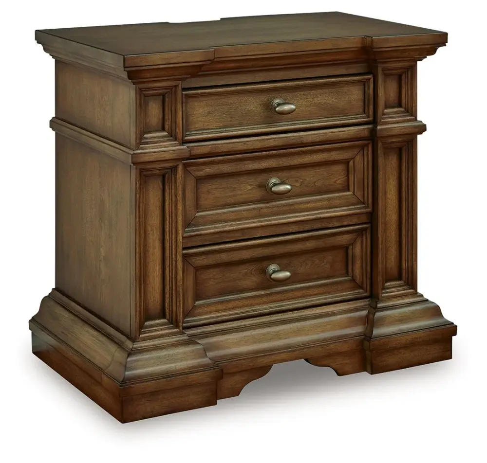 Frantanna - Three Drawer Night Stand - Espresso
