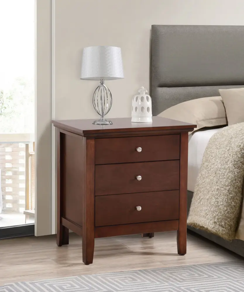 Hammond - 3 Drawer Nightstand - Cappuccino Storage