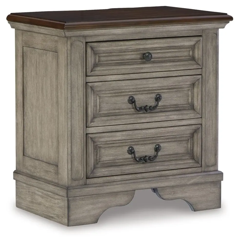 Lodenbay - Three Drawer Night Stand - Antique Graphite