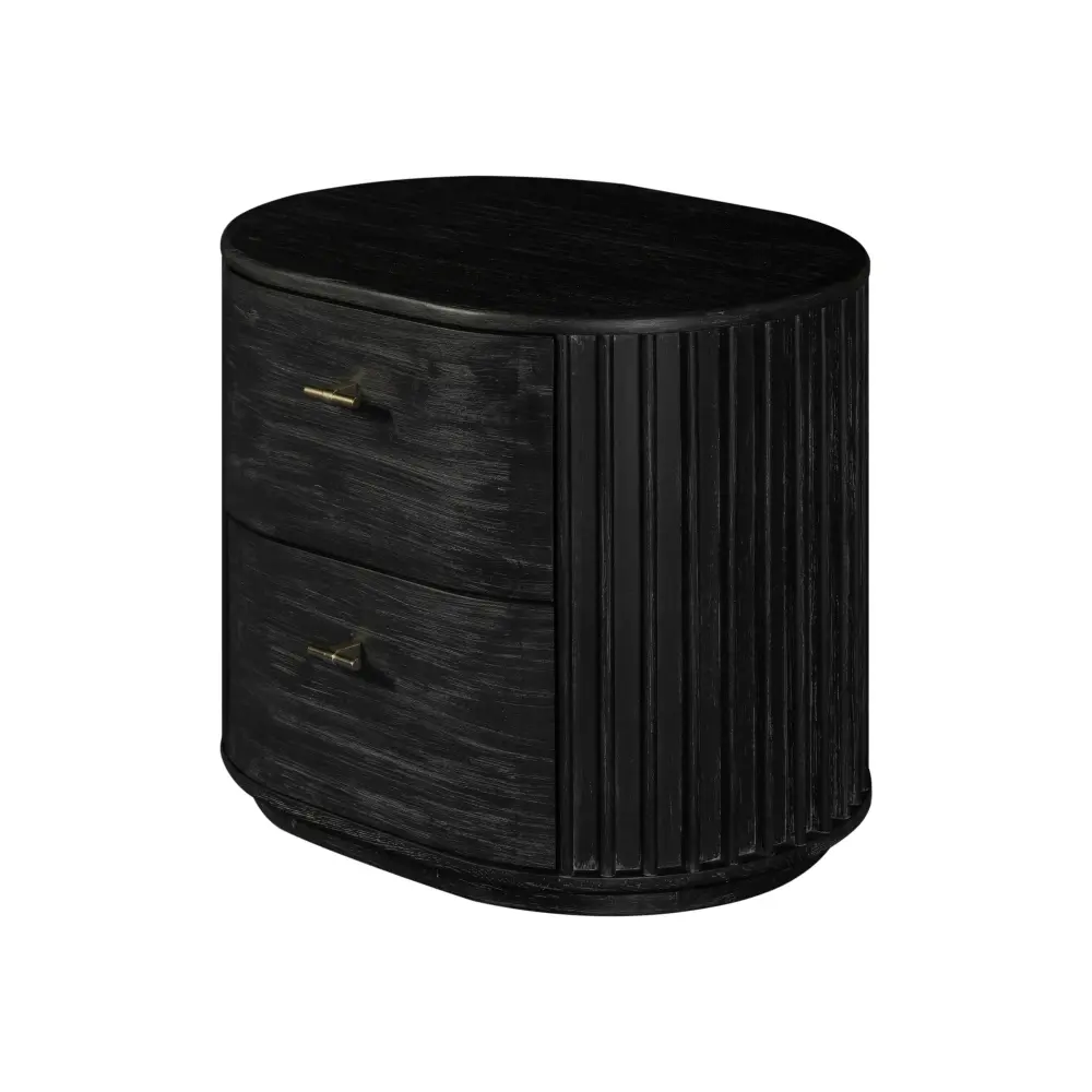 Modrest Fields - Today's Black Acacia Nightstand
