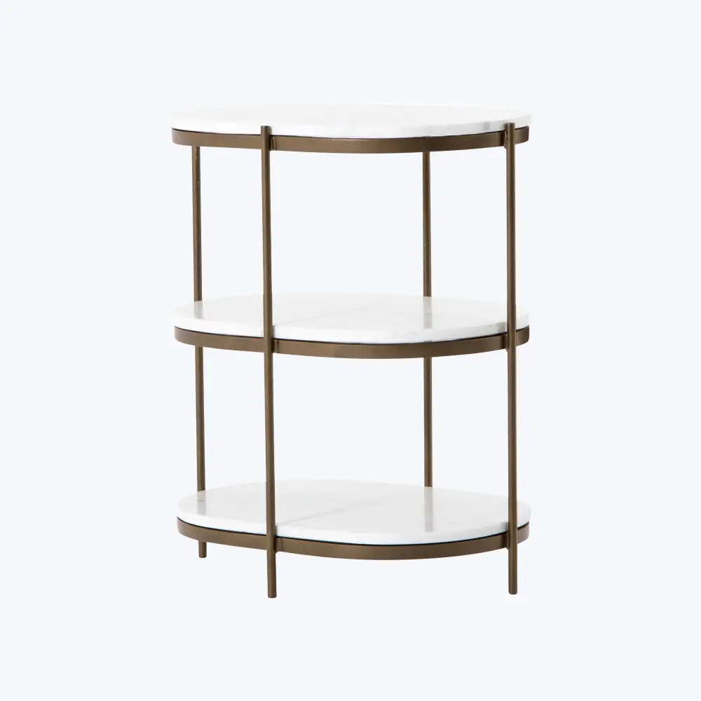 Premium Upholstered Felix Oval Nightstand