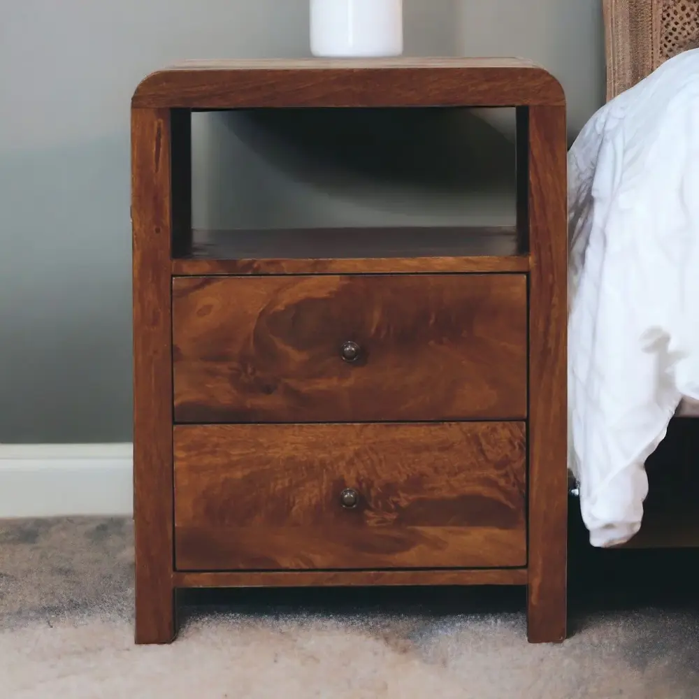 Slatted Headboard Aspen - Nightstand - Chestnut