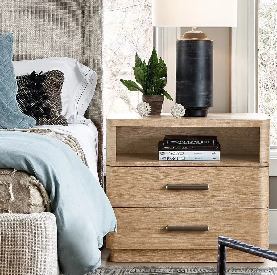 Slatted Headboard Nomad Nightstand