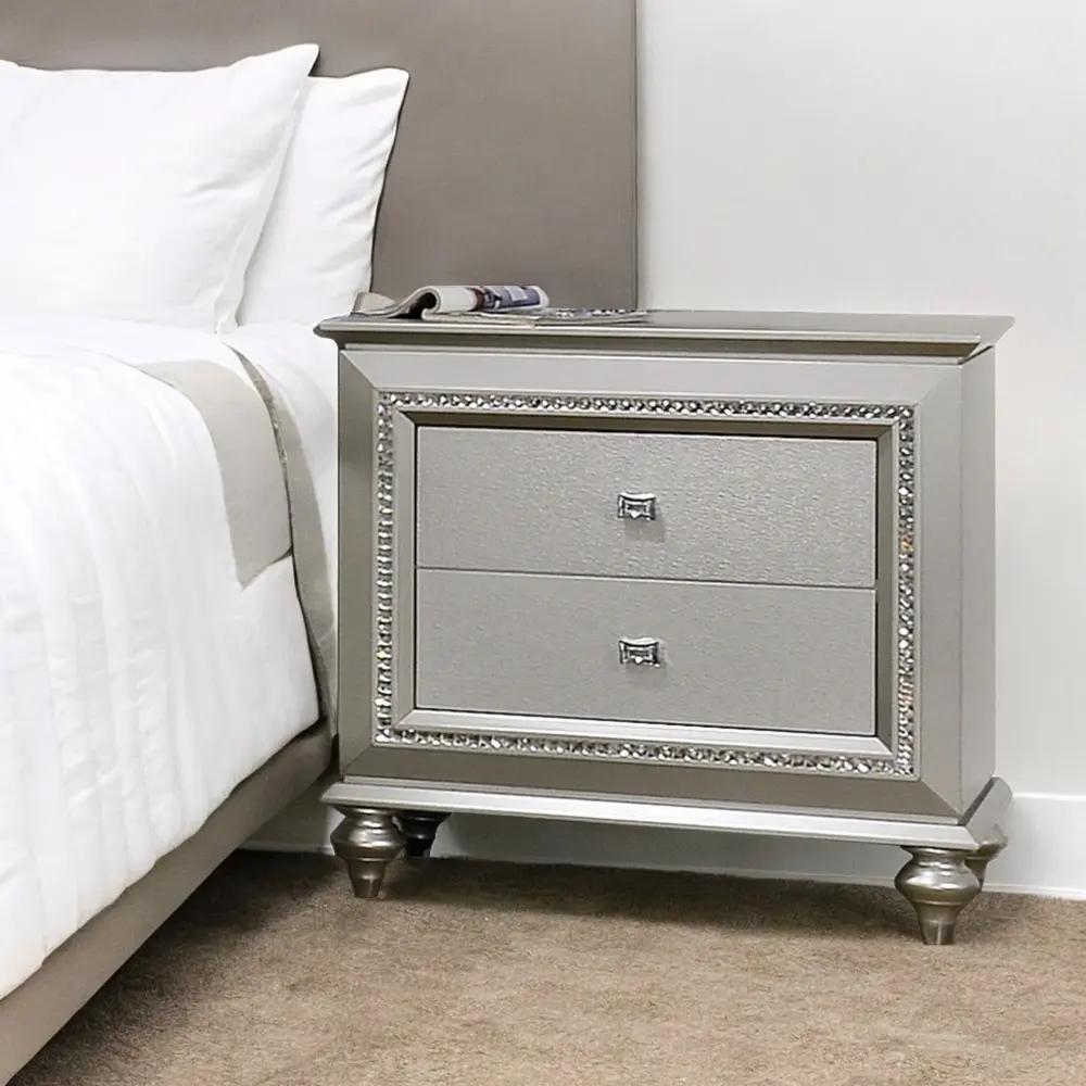 Solid Wood Kaitlyn - Nightstand, Chic Design