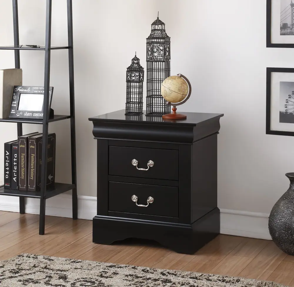 Solid Wood Nightstand Louis Philippe III - Elegant Design Nightstand