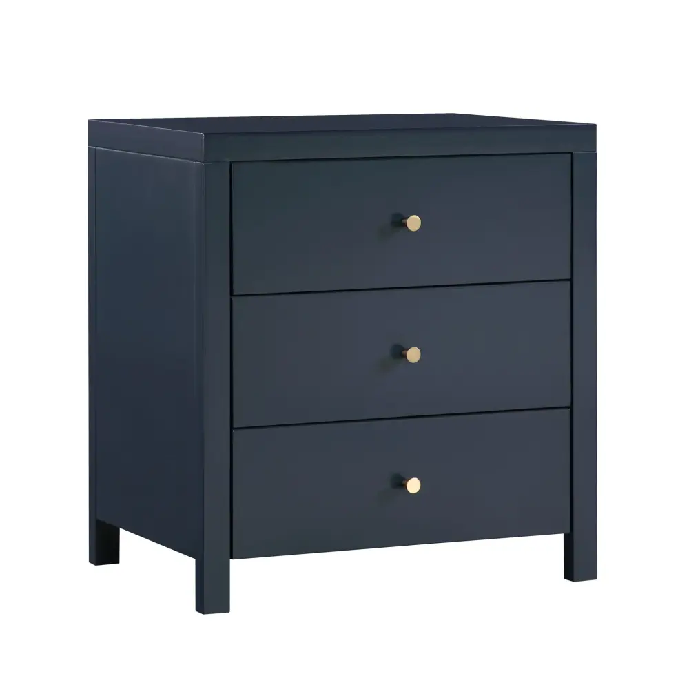 Solid Wood Nightstand Nevarre - 3 Drawer Nightstand
