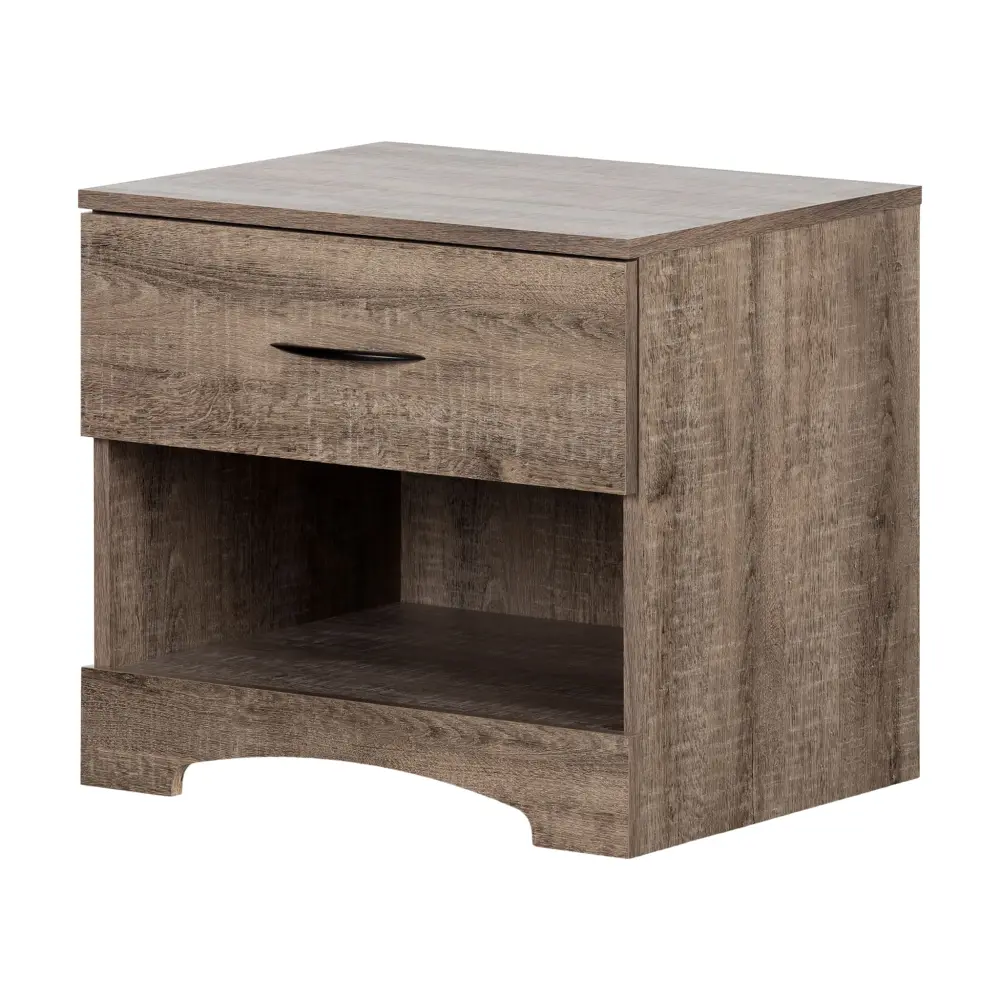 Under-Bed Storage 1-Drawer Nightstand - Step One Weathered Oak
