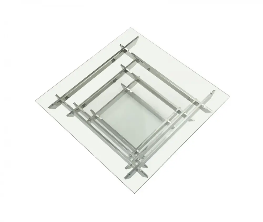 Modrest Upton Cutting-edge Square Glass Coffee Table