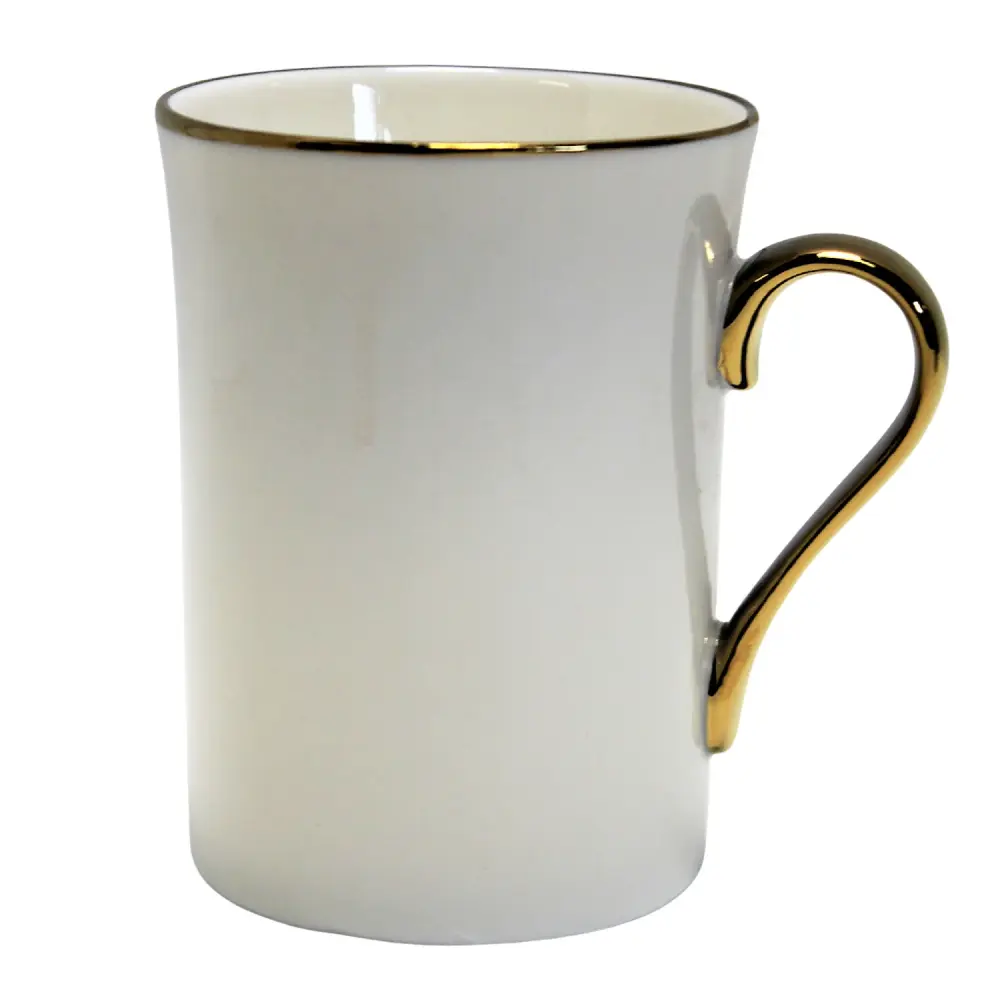 Queen Isabell W23GD53-06389 Porcelain Coffee Mug 250ml Coffee Cup Snow Gold