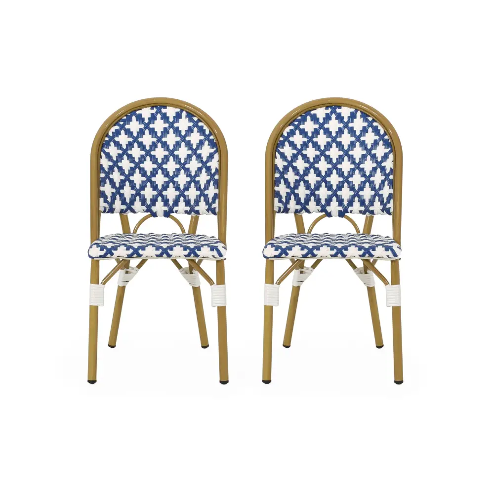 Chic French Bistro Chair Robust Rattan And Aluminum Frame Small Spaces