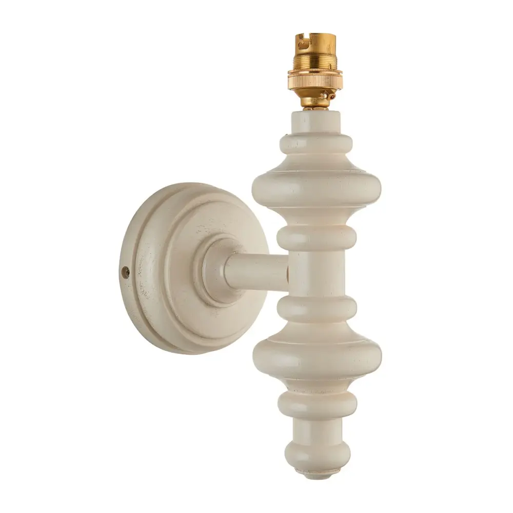 Aldeby Wall Light - Satin Almond Alabaster Paint
