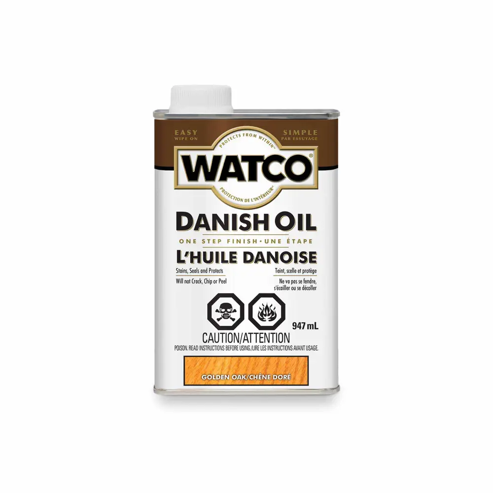 Watco Danish Oil Finish Golden Oak, 947 ml
