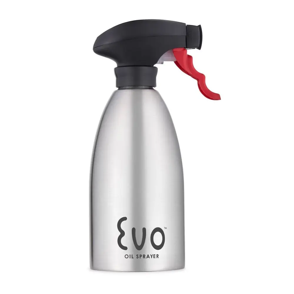 Evo Stainless Chromed Oil Sprayer – Refillable 16oz Bottle
