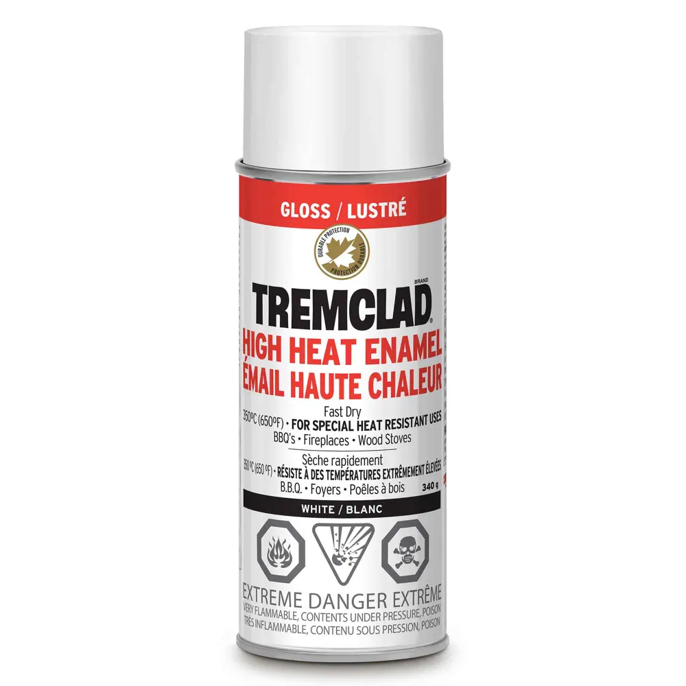 High Heat Enamel Alkyd Spray Paint Gloss Ivory, 340 g